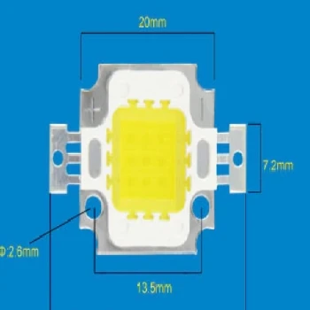 LED čip 10W 12V DC 1100 lumenov 29mm x 20mm 6000K, led,cob,diy,naredi sam,osvetlitev,reflektor,popravi,svetloba,luč,10w,