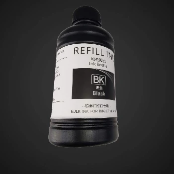 Pigmentno UV črnilo BLACK za tiskalnike Epson 250mL, UV črnilo, intenzivna črnina, visoka kakovost, hitro sušenje, Svet črnil, Slovenija, Ljubljana, izkušnje, kitajska konkurenca