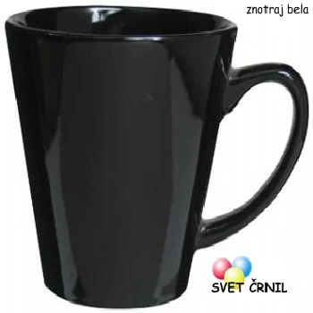 Termokromatska konična skodelica 350mL (12 OZ) - Črna, color change cone mug,thermo chromatic sublimation mugs,