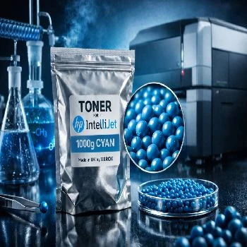 toner v vreči hp intellijet cyan 1000g, polimeriziran toner cyan, kemično vzgojen toner, ceneje barvni toner, ugodno polnjenje kartuš, prihranek tiskanja, lokalno ljubljana toner