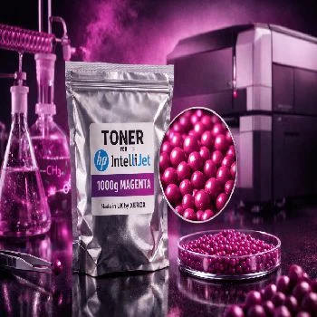 toner v vreči hp intellijet magenta 1000g, polimeriziran toner magenta, kemično vzgojen toner, ceneje barvni toner, ugodno polnjenje kartuš, prihranek tiskanja, lokalno ljubljana toner