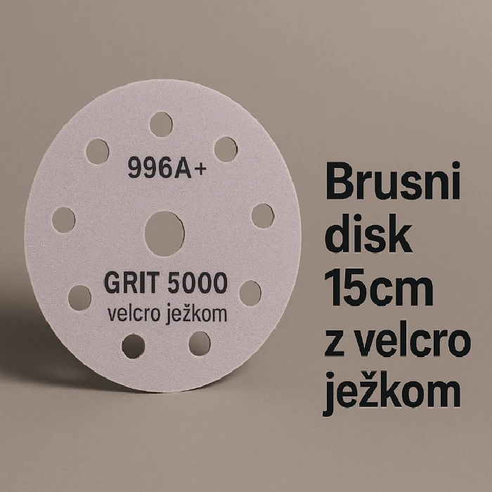 Brusni disk 15cm z velcro ježkom 996A  grit 5000, brusni disk 15cm, grit 5000, superfino brušenje, brez poliranja, 996A , velcro, lokalno, ceneje, prihranek, ljubljana