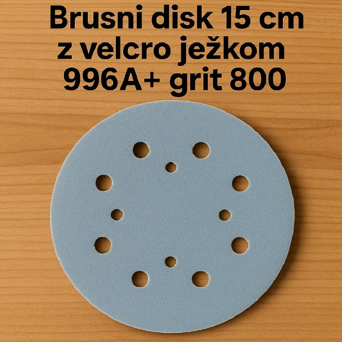 Brusni disk 15cm z velcro ježkom 996A  grit 800, brusni disk 15cm, grit 800, superfino brušenje, lakiranje, poliranje, 996A , velcro, lokalno, ceneje, ugodno, prihranek, ljubljana