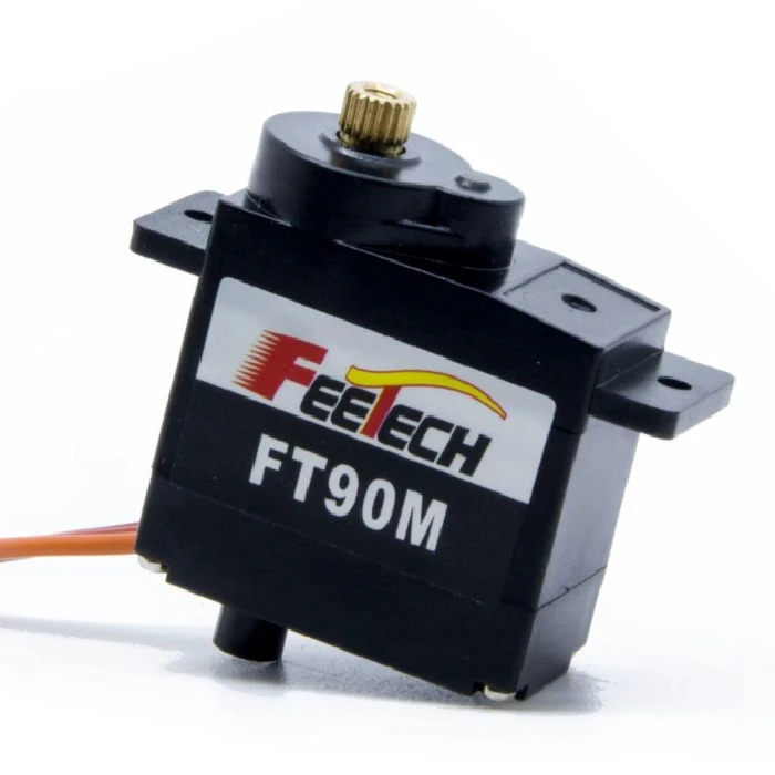 FeeTech Mini servo motor FT90M s priborom, FeeTech FT90M, mini servo motor, kovinski zobniki servo, servo za avtomatizacijo, servo motor ceneje, ugodno servo, prihranek avtomatizacija, lokalno ljubljana, servo za robotke