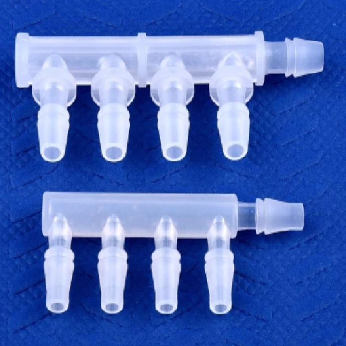 Konektor za cevke 2,4mm 5 priključkov iz PP plastike, 5 way connector, Y connector, T connector, konektor za 5 cevi,razvod, hidroponika, zalivanje, CISS sistem, avtomatizacija, PP