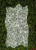 Naravni kamen RF mini green flat mosaic 30cmx30cm 1m2, rf green mosaic tile flat