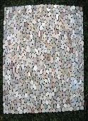 Naravni kamen RF golden flat mosaic doormat 50cmx70cm, rf white mosaic tile flat