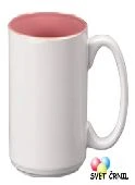 Skodelica za sublimacijo - znotraj obarvana PINK, color inside mug, barvne skodelice za sublimacijo,sublimacijska skodelica,sublimacija