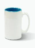 Skodelica za sublimacijo - znotraj obarvana SVETLO MODRO, color inside mug, barvne skodelice za sublimacijo,sublimacijska skodelica,sublimacija