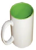 Skodelica za sublimacijo - znotraj obarvana SVETLO ZELENO, color inside mug, barvne skodelice za sublimacijo,sublimacijska skodelica,sublimacija