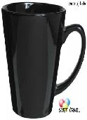 Termokromatska konična skodelica 500mL (17 OZ) - Črna, color change cone mug,thermo chromatic sublimation mugs,