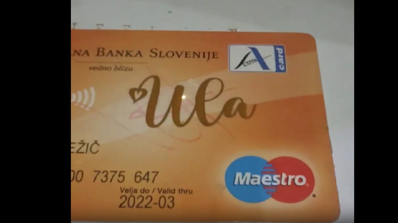 Graviranje na plačilno kartico Deželna banka maestro