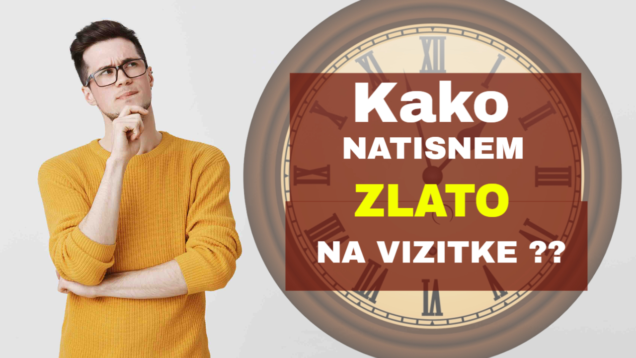 Kako lahko natisnem malo vizitk z zlato barvo?