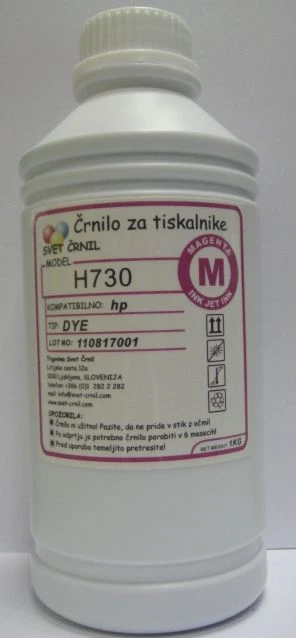 Črnilo za HP H730 Magenta 1000mL za kartuše HP 300, HP 301, HP 901, h730,hp 300,hp 301, hp 901