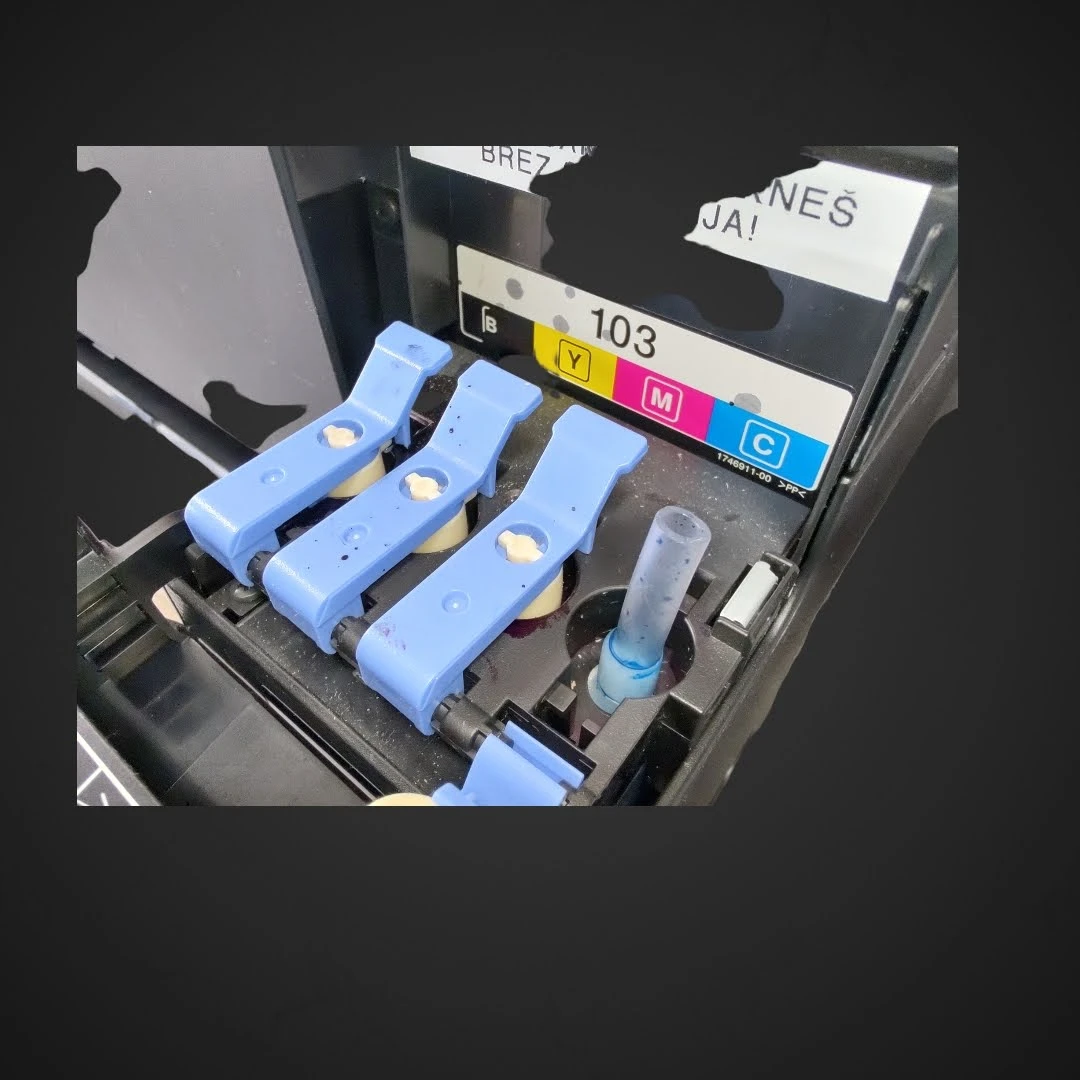 Kit komplet za lažje nalivanje črnila za Epson 103 in druge, epson,ecotank,inktank,črnilo,103,662,663,L3150,packarija,razlitje,madež,obleka,elegantno,nadgradnja