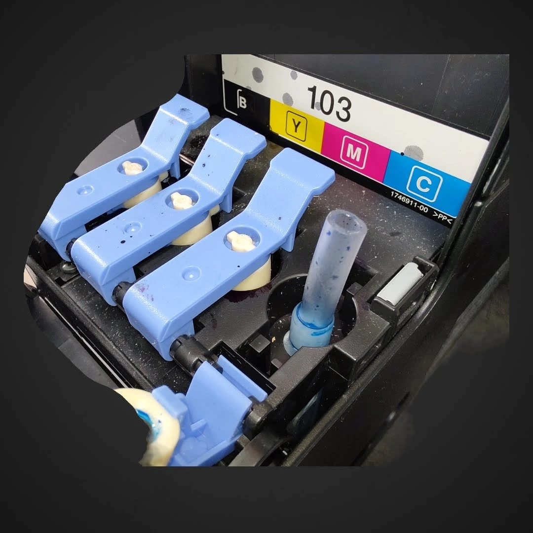 Kit komplet za lažje nalivanje črnila za Epson 103 in druge, epson,ecotank,inktank,črnilo,103,662,663,L3150,packarija,razlitje,madež,obleka,elegantno,nadgradnja