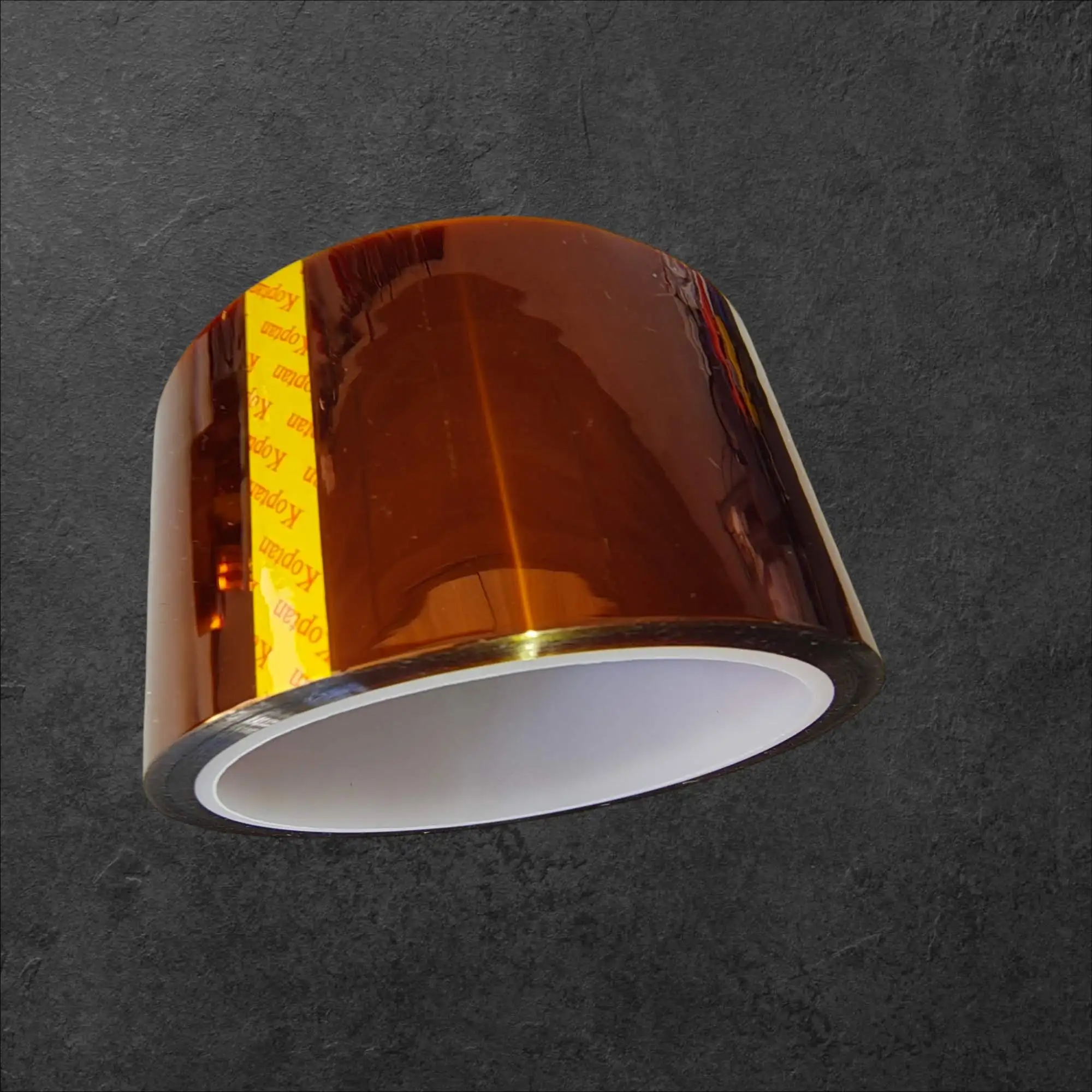 Lepilni trak odporen na temperaturo dolžina 33m 50mm širina, lepilni trak odporen na temperaturo, Kapton trak 33m x 50mm, ceneje, ugodno, prihranek, lokalno, Ljubljana, popravilo elektronike, 3D tiskanje, izolacija transformatorjev