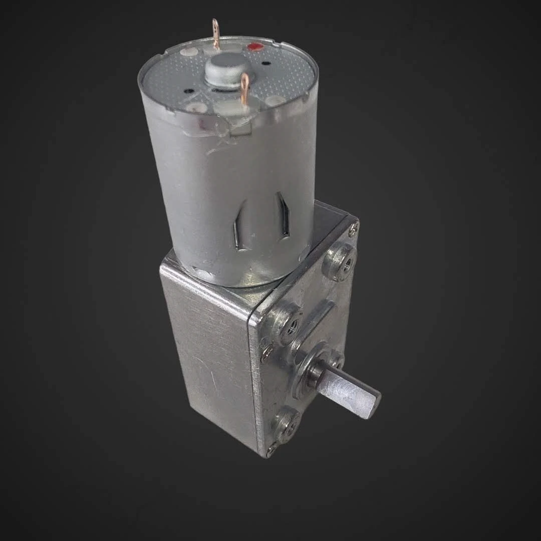Motor s polžem 12V DC 20RPM 40kg navora zaklepanje pogona, ceneje, ugodno, prihranek, lokalno, Ljubljana, 12V DC motor, polžasti motor, navor 40kg, industrijska avtomatizacija, strojegradnja, Arduino, CNC motor, kovinski zobniki, samozaklepna gred