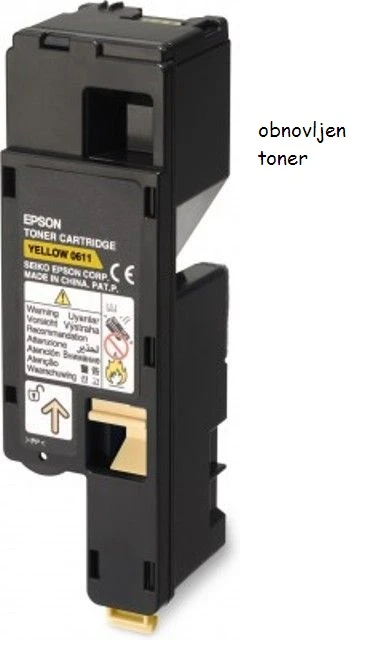 Obnovljen toner za Epson AcuLaser C1700 yellow za 1400 strani (C13S050611), C13S050611,c1700