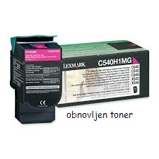 Obnovljen toner za Lexmark C540/543/544/546 magenta za 2000 strani (C540H1MG), C540H1MG,C540,C543,C544