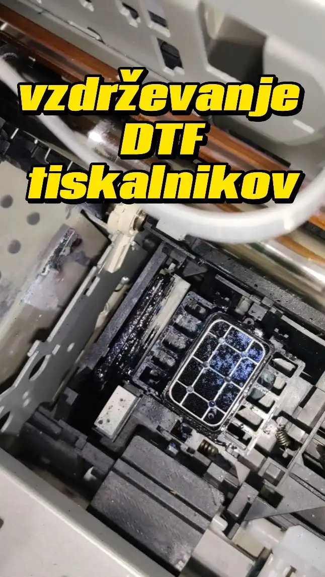 Prikaz čiščenja DTF tiskalnika (capping station)