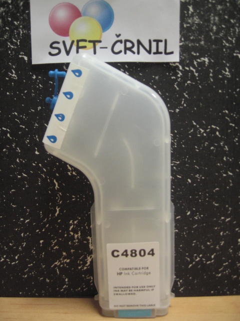 Večna kaseta L za HP 12 Cyan XXL polnjenje z auto reset čipom, C4804A