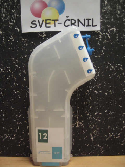 Večna kaseta L za HP 12 Cyan XXL polnjenje z auto reset čipom, C4804A