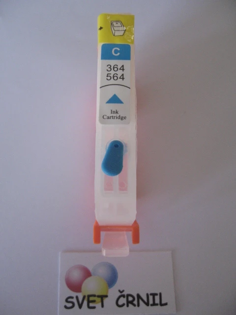 Večna prozorna kartuša za HP 364 cyan, hp364,CB323EE,CB318EE