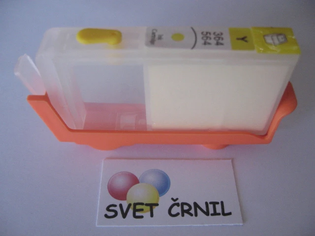 Večna prozorna kartuša za HP 364 yellow, hp 364,CB325EE,CB320EE