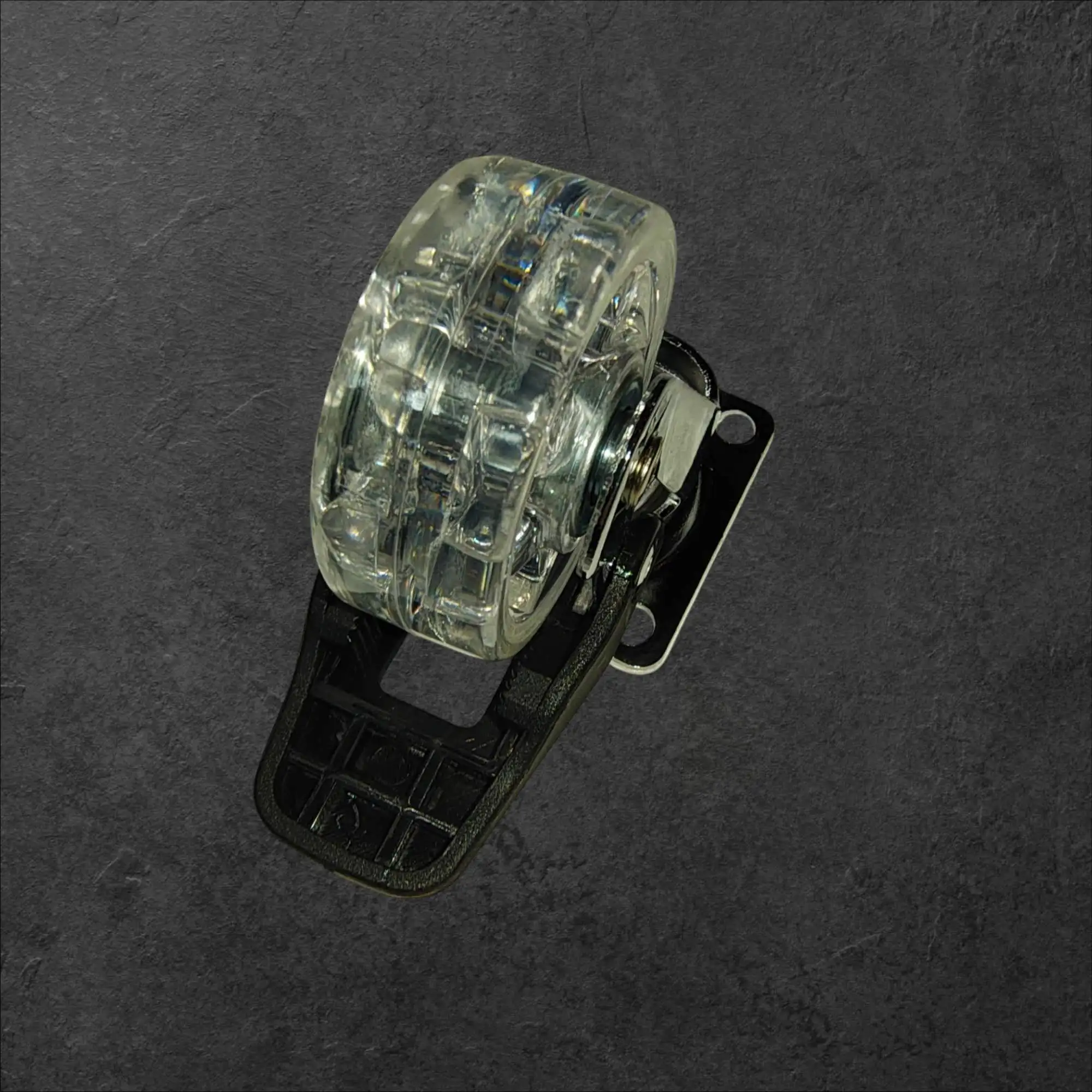 Vrtljiva kolesa 50mm prozorna guma chroma ohišje z zavoro, Vrtljiva kolesa 50mm, chrome kolesa, kolesa z zavoro, prozorna PU guma, kolesa za pohištvo, tiha kolesa, kolesa za pisarniške stole, izdelano v EU kolesa, trpežna kolesa